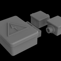 untitled.458.jpg Fichier STL Boîte à fusibles et connecteur mural de câble 1:12 Prop・Modèle à télécharger et à imprimer en 3D