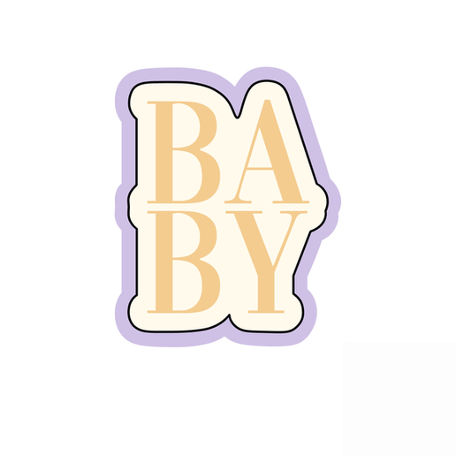 Baby Letter Cookie Cutter STL – 2 Inch Baby Shower 3D Print File