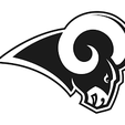 la-rams-logo-outline.png 5 sizes - LA Rams Football Logo Cookie Cutter - SHARP cutting edges - So Versatile!