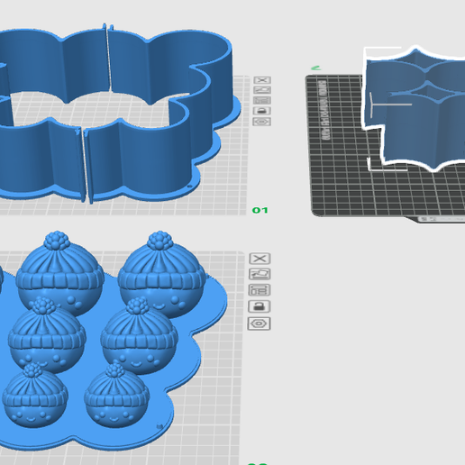 3D Dumpling Mold Set with Winter Hat | 4, 5 & 6 cm
