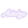 text_frame.stl "Adelyn" Name Script Lightbox, Led lamp
