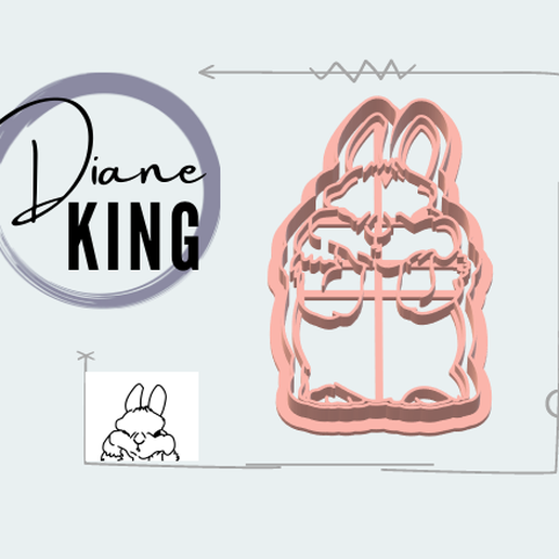 easter / rabbit / basket / basket / duck / eggs / carrot 3D model