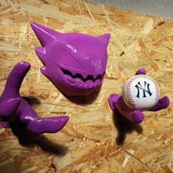 1675948454629.jpg STL file Haunter Pokemon headphone wall mount/ Headphone Wall Hanger・3D print object to download