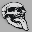 1.png Skull Skull Sticking Out His Tongue Logo Picture Wall