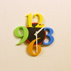 STL file 2D Cubs wall clock・3D print object to download・Cults