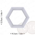 hexagon~1.25in-cm-inch-top.png Hexagon Cookie Cutter 1.25in / 3.2cm