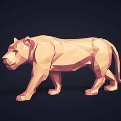 I1.jpg Figurine de tigre LowPoly