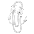 cartoon_paper_clip_004.png Cartoon-Büroklammer