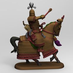 mongol_0.jpg STL file mongolian rider 1・3D printer model to download