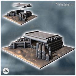 1-PREM.jpg Archivo STL Moderno semienterrado bunker de troncos (9) - Moderno WW2 WW1 Guerra Mundial Diaroma Wargaming RPG Mini Hobby・Modelo para descargar e imprimir en 3D