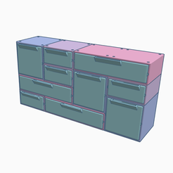 drawerspic4.png Файл STL Опора меньше ящиков / Штабелируемые модульные настольные ящики・Дизайн 3D принтера для загрузки