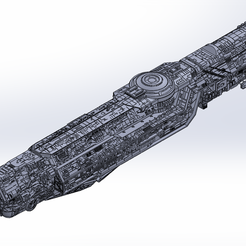 C_HALO4_Infinity-00.png STL file Infinity Super Carrier (1:12000) IN THE HALO4・3D printing template to download