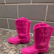 9450.jpg Mini Cowboy Boots STL | Western Decor | Doll Boots | Cute Display Model | Easy 3D Print