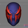 Spiderman_2099_Mask_STL_3d_print_model_04.jpg Spiderman 2099 Helmet - Marvel Cosplay Mask