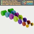 Cemenet-Dumbell-Set.jpg Cement Dumbbell Set with 1 Inch Metal Rod Handle & 3D Printed Shell (5-65 lbs) MineeForm FDM 3D Print STL File