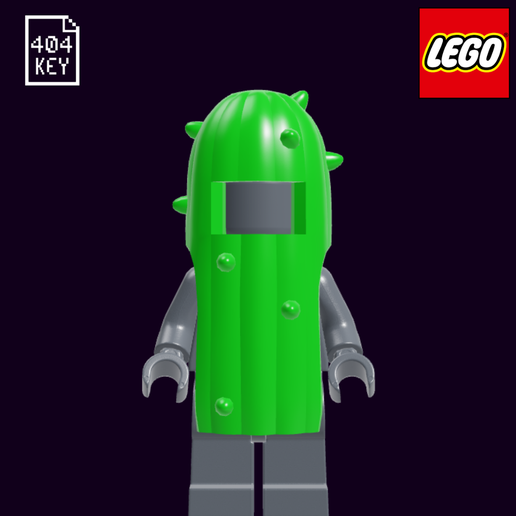 Minifigur, Kopfbedeckung, Kostm Kaktus STL Datei fr Cults