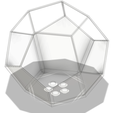 Flower pot - Penta, thin wall 4.png Flower pot, Dodecahedron, with saucer base