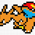 Charizard-pixel-art-map.png Charmander Evolution pixel art