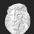 Screenshot-2023-10-27-at-4.24.57 PM.png Half Mechanical Lion Head, Wall art, High Detailed 3D STL model