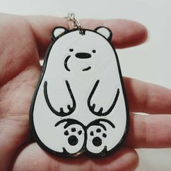 WhatsApp-Image-2022-11-10-at-7.30.11-PM.jpeg STL file Polar we bare bears Keychain・3D printable model to download