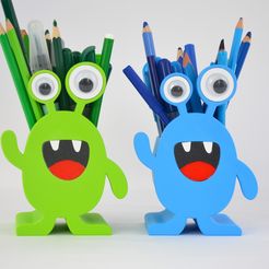 DSC_0037.jpg Free STL file Pen Box - Monster E・3D printable model to download