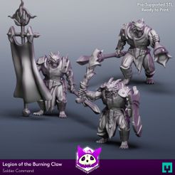 Soldiers-Command.jpg 3D file Legion of the Burning Claw | Command Pack・3D printable model to download