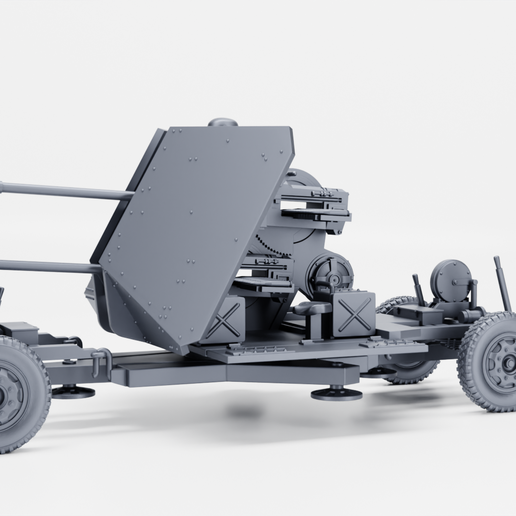 37mm Flak 43 Zwilling + 1 Gunner (Germany, WW2)