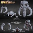 SKULLFROG-HONS-PACK-SF-CULTS3D02.jpg 3D PRINTABLE MYTHOSAUR SKULL  HORNS AND SORGAN FROG THE MANDALORIAN