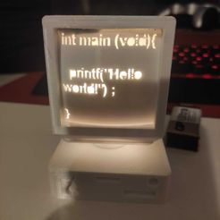 WhatsApp-Image-2023-03-02-at-01.26.43.jpeg STL file Old Pc Model with "Hello World" Code on Screen・3D printable design to download