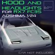 a3.jpg HOOD and HEADLIGHT SET FOR RX7 FC3 AOSHIMA 1-24 MODELKIT