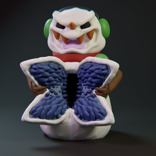 ☃️ Monstrous Snowman – Creepy Chibi Winter Creature STL 3D model