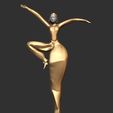 10-ZBrush-Document.jpg Ballet Dancer Fifth fantasy statue - low poly face