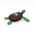 turtle_pic2.jpg Cute Detailed Sea Turtle Decoration Paperweight w/ Heart and Waves on Shell