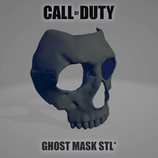👻 GHOST MASK RILEY CALL OF DUTY MODERN WARFARE COD MW2・ STL File for 3D ...