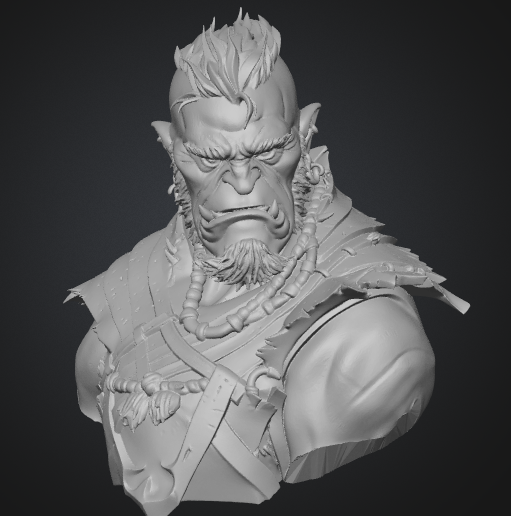 HALF ORC BUST