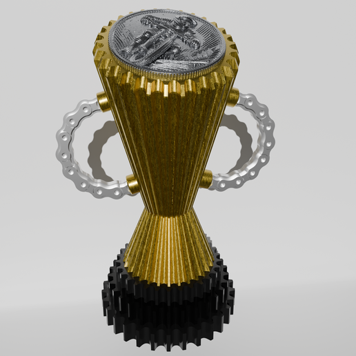 Mountain Bike Trophy — Modular 3D Printable (High Detail)