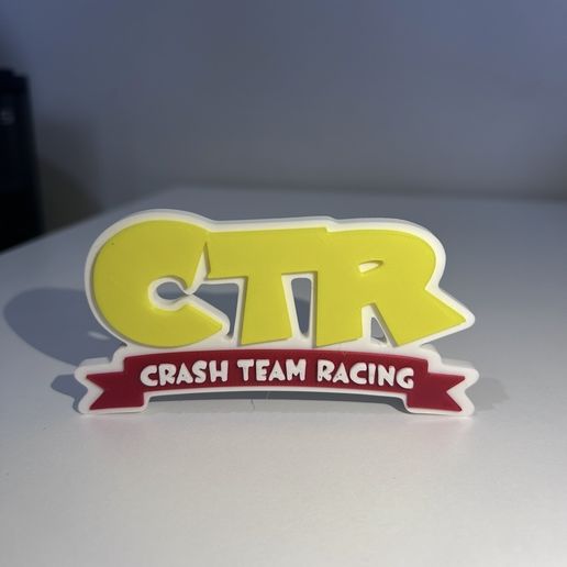 👽 Logo Crash Team Racing・Archivo STL para Impresión 3D・Cults