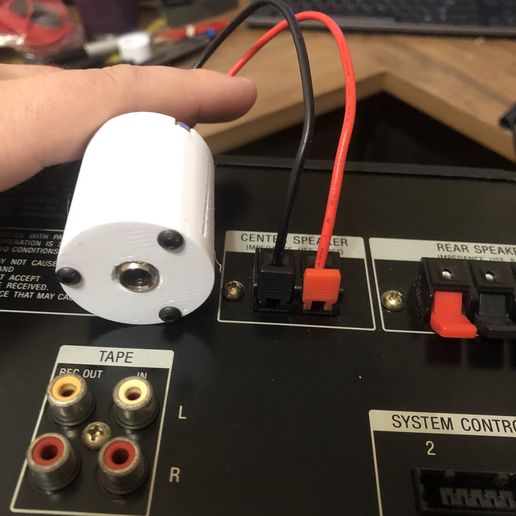 ♀️ 1/4 audio jack Female to spring terminal Female・Free STL File for 3D ...