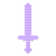 Epée Minecraft.STL Espada Minecraft