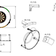 Darts-Ringbeleuchtung-Rund-Wndhalter-Masse.png LED dart lighting (DARTS RING LIGHT) with additional special version for low rooms
