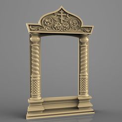 Kiot_2.jpg Free STL file Religious frame cnc art router・Template to download and 3D print