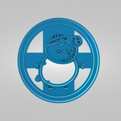 CookieCutter_PeppaPig_WYO3DP_DaddyPig.png Cortador de galletas Papá Cerdo de Peppa Pig