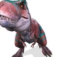2-B.jpg REX DINOSAUR Tyrannosaurus Rex FOREST NATURES HUNTER RAPTOR TIGER RIGGED ANIMATED BLEND FILE FBX STL OBJ PREHISTORIC