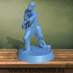 zombie.40.jpg OBJ file Nemoriko`s : Tabletop Zombie 01・3D printer model to download