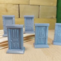 token-porte0.jpg Set of 5 miniature board game doors
