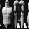 render.png Replacement body for EAH male dolls - articulated