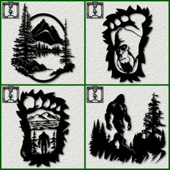 20231001_093041.jpg Fichier STL Big Foot Wall art pack Sasquatch wall decor bundle 2d art・Modèle imprimable en 3D à télécharger