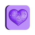 Mold heart 03.stl Molde de pan de jengibre Corazón 03
