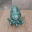 untitled3.png 3D Octopus in a Hat Decor with 3D Stl File & Animal Print, Octopus Art, Animal Decor, Octopus Hat, 3D Printing, Animal Gift, Octopus Decor