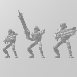 Necron-Warriors.png Бесплатный STL файл Classic Egyptian Robot Warriors・3D-печатный объект для загрузки